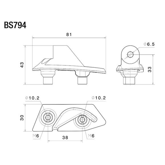 Rizoma Rearview Mirror Holder BS794B Mirror Adapter - BlackRef: rz0884 / bs794b