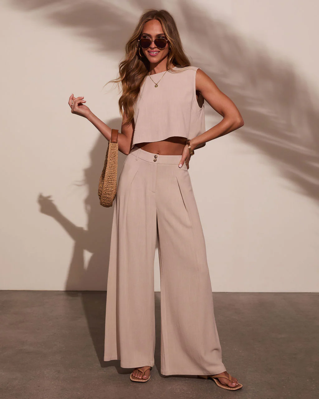 Carissa Pleated Linen Trousers