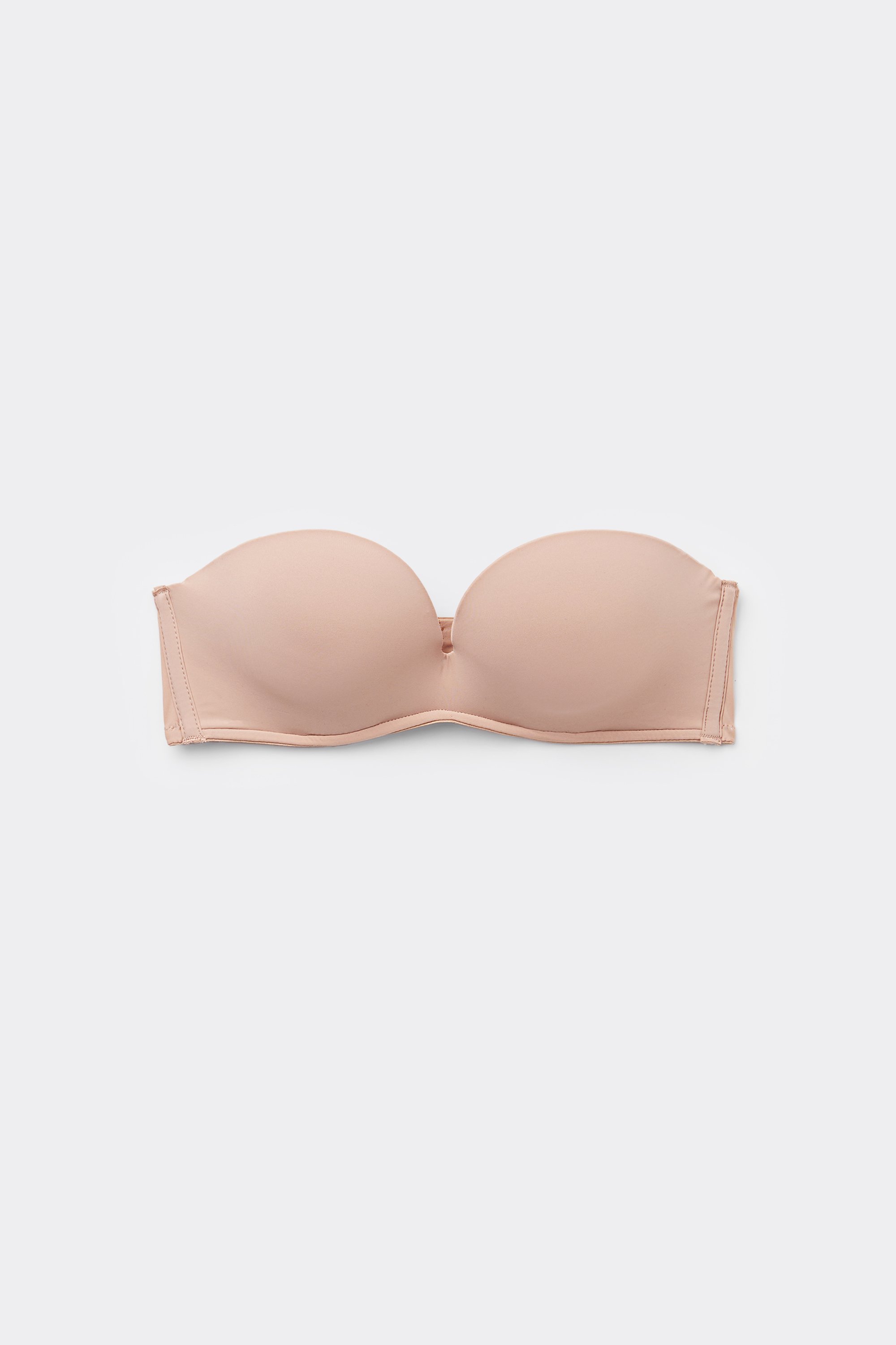 Padded Low-Cut Bandeau Bra in Recycled Microfibre