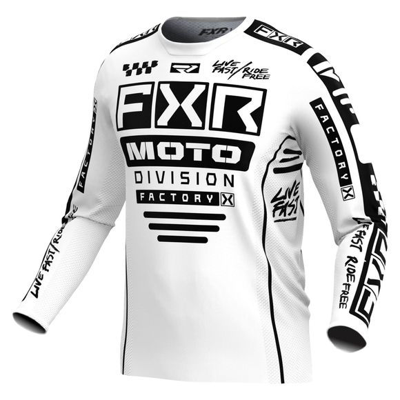 FXR YOUTH PODIUM 24 cross jersey - White / BlackRef: FXR0475