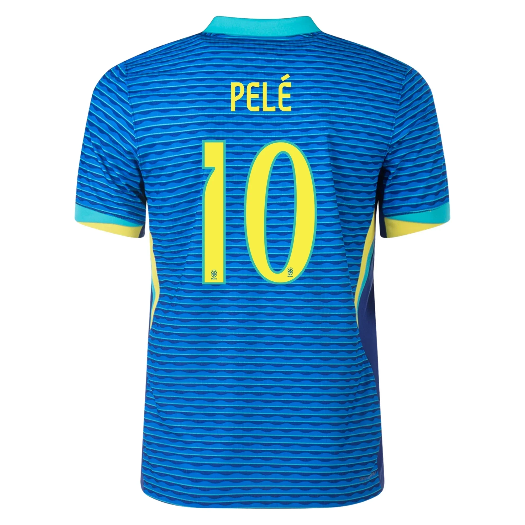 Brazil Authentic Pele Away Jersey 24/25 Soar/Dynamic Yellow)