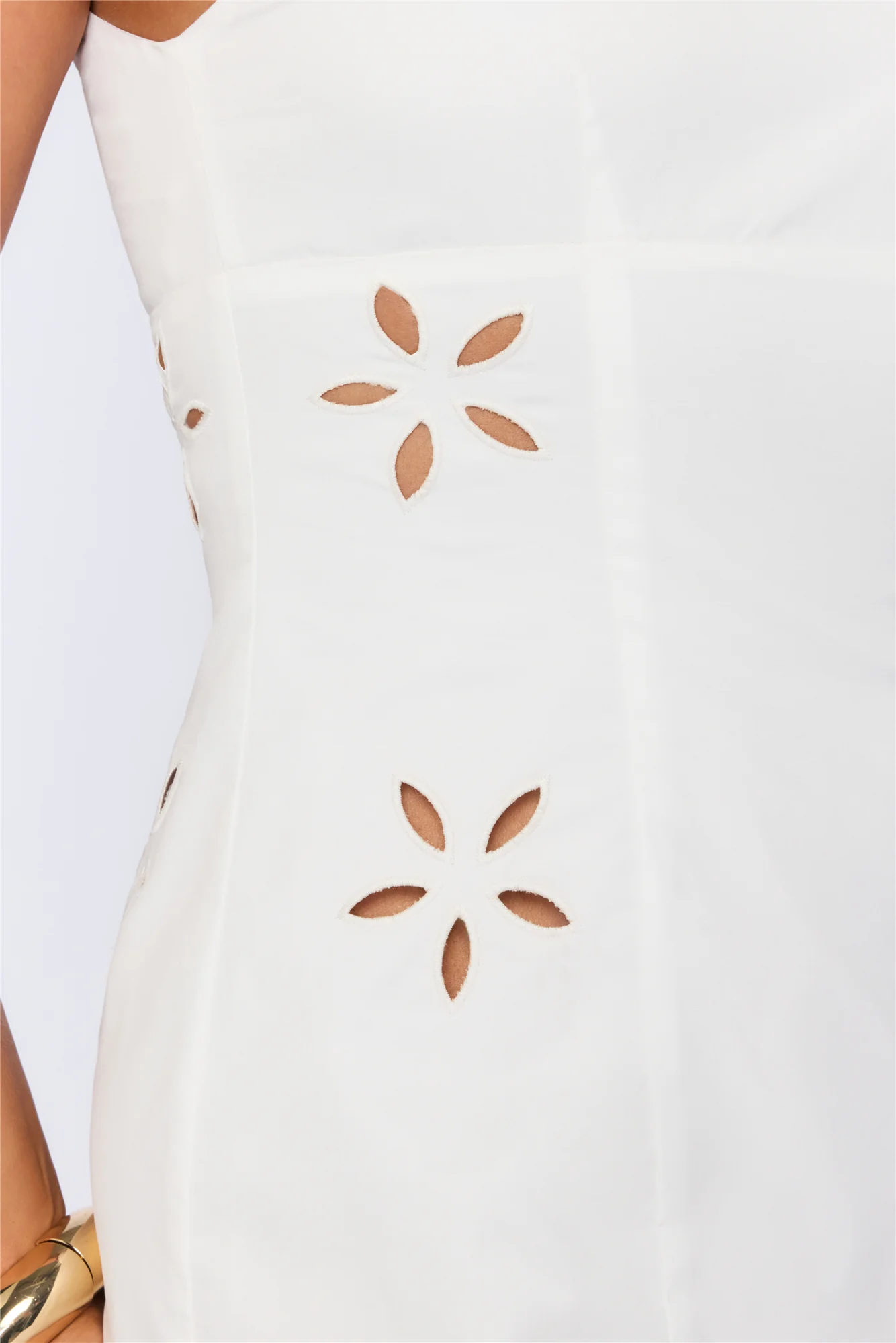 Flirt Factor High Mini Dress White