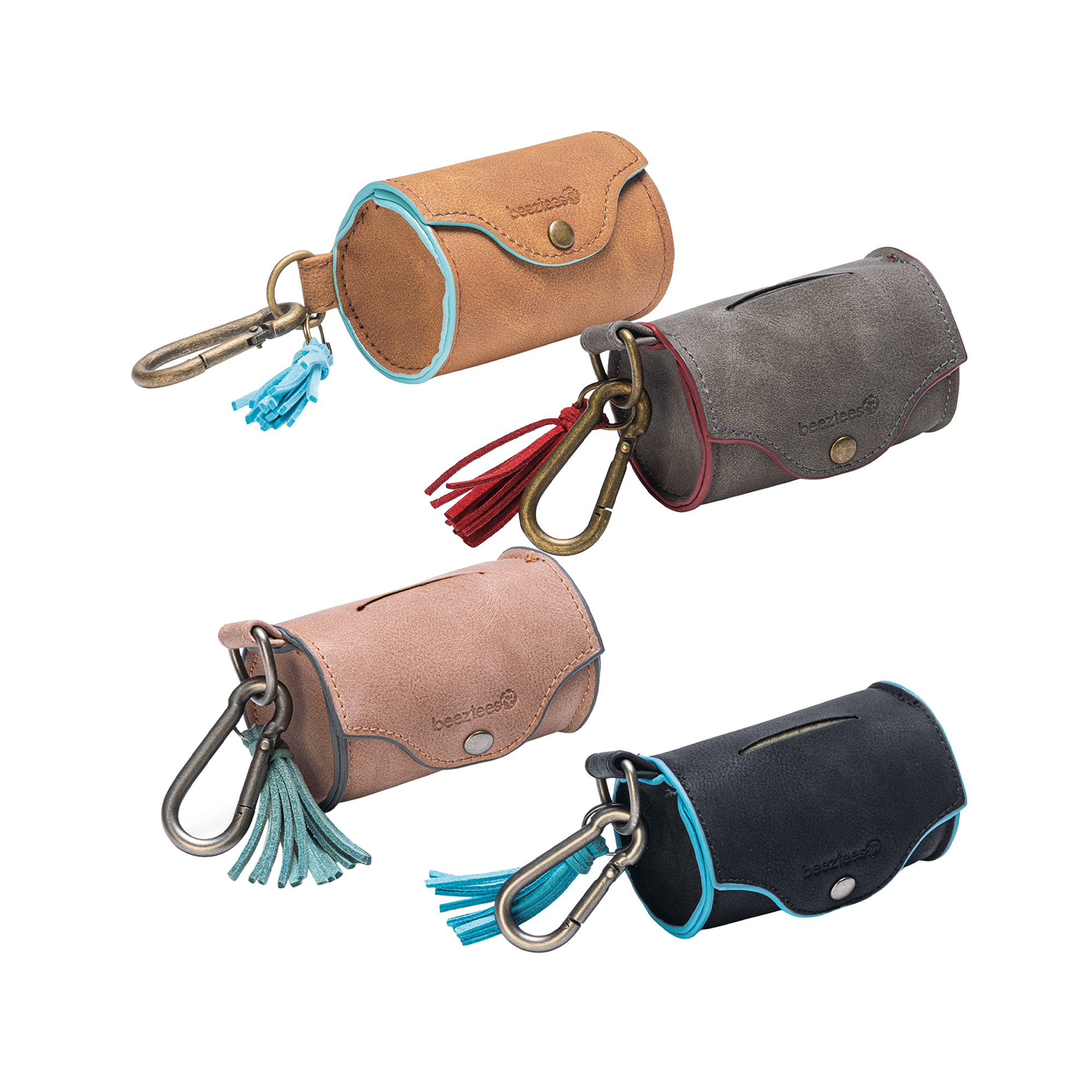 Beeztees Balacron Poop Bag Holder Synthetic Leather - 20 Bags - Brown