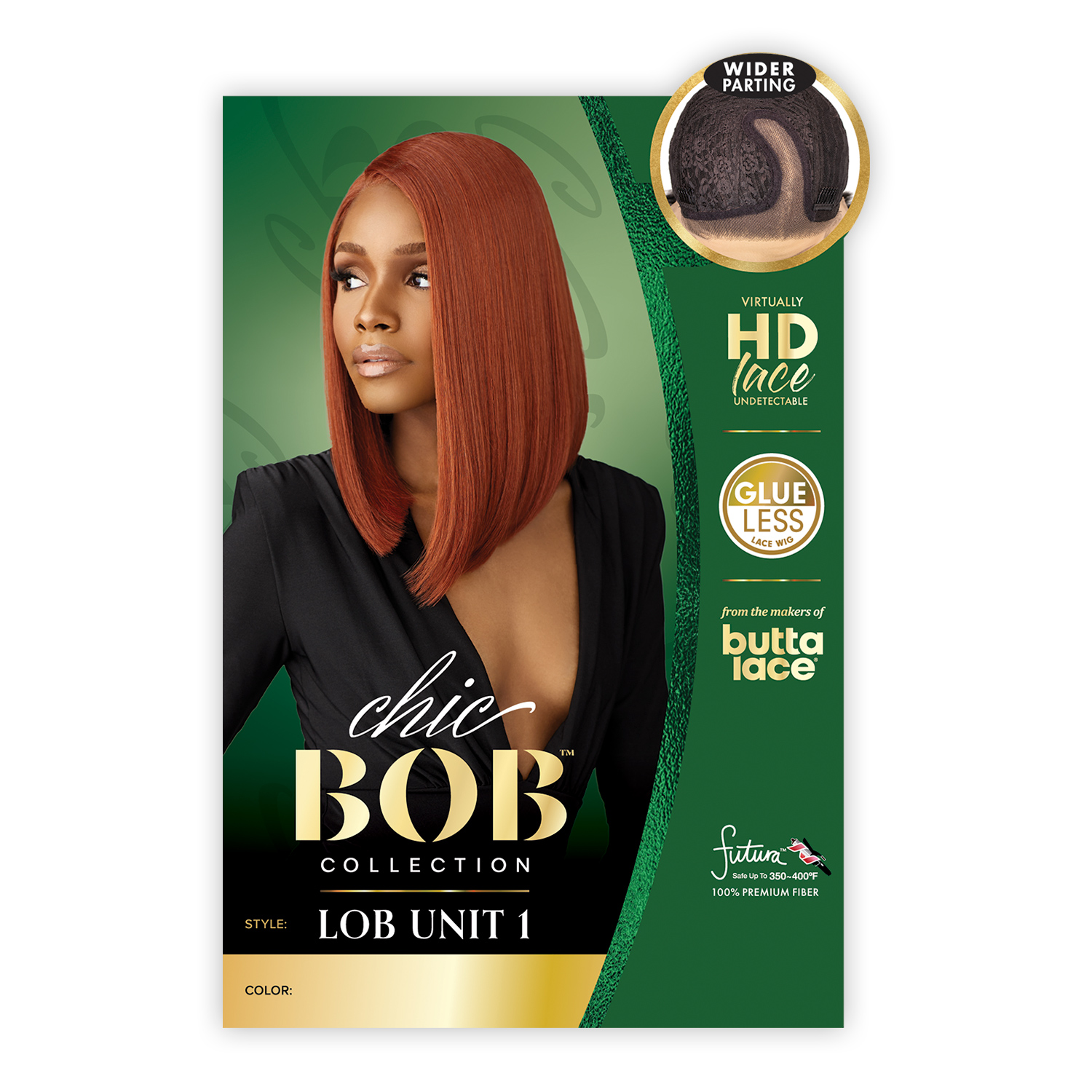 Sensationnel HD Lace Front Wig Butta Lace Glueless Chic Bob Lob Unit 1