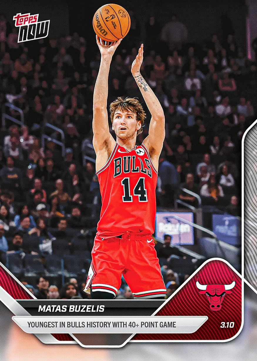 Matas Buzelis - 2025-26 NBA Topps NOW® - Card 202 - PR: 1127