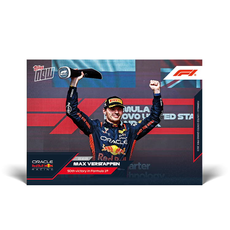 Topps UK - Max Verstappen - 50th Grand Prix victory - F1 TOPPS NOW® Card #58