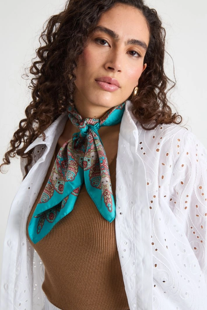 Silk scarf - LIGHT BLUE