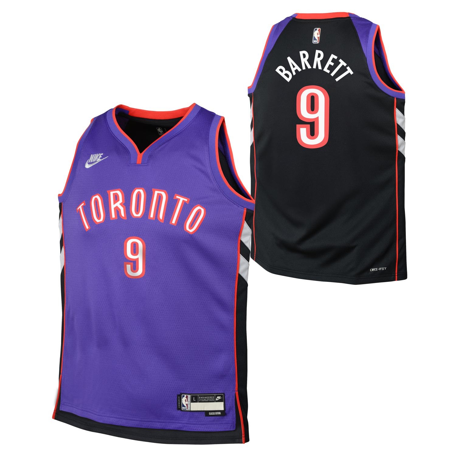 RJ Barrett #9 Toronto Raptors Hardwood Classics Nike Swingman NBA Jersey (YOUTH)