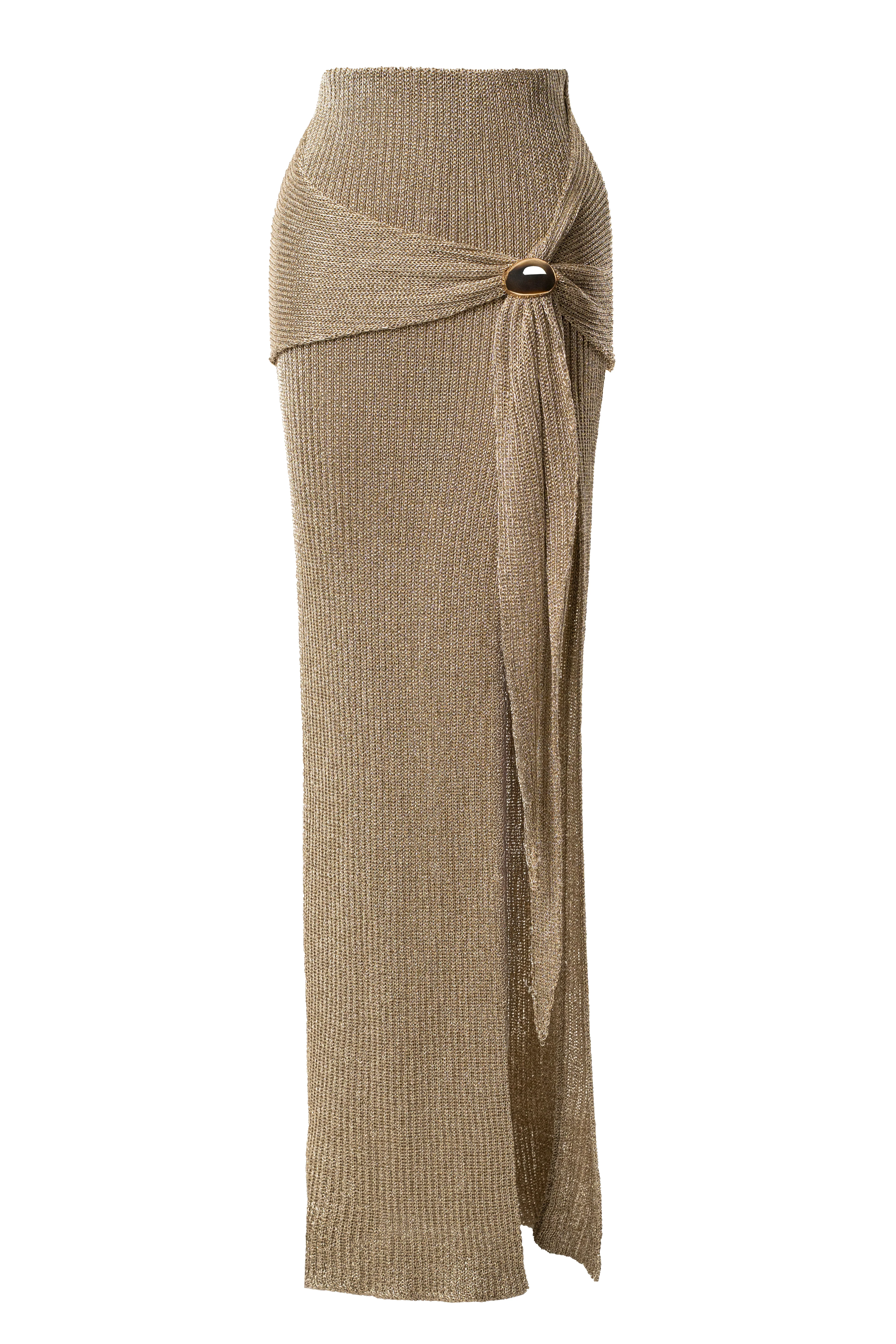 Gold Hazel Metallic Wrap Skirt