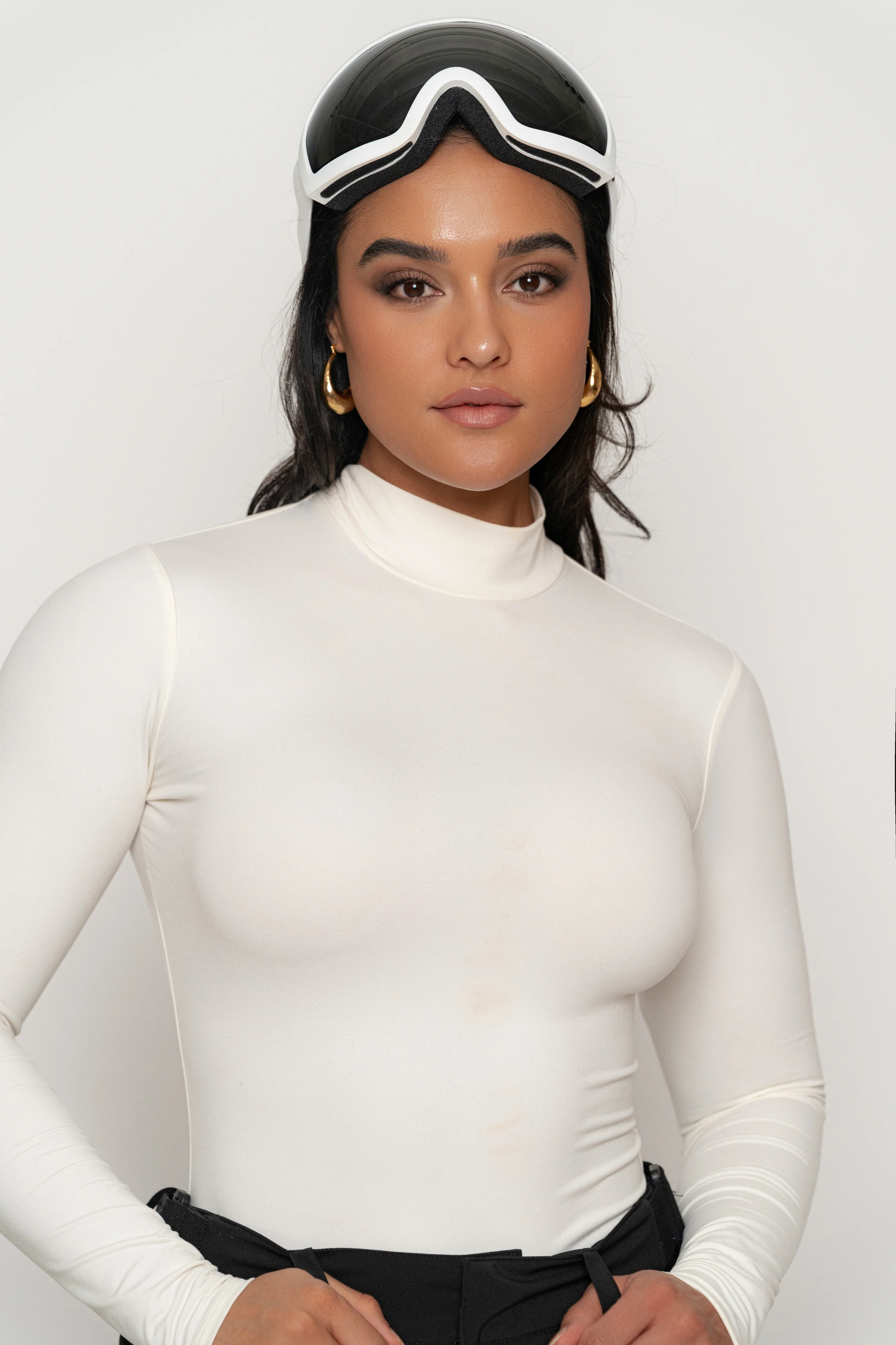 Milk Turtleneck Long Sleeve Top