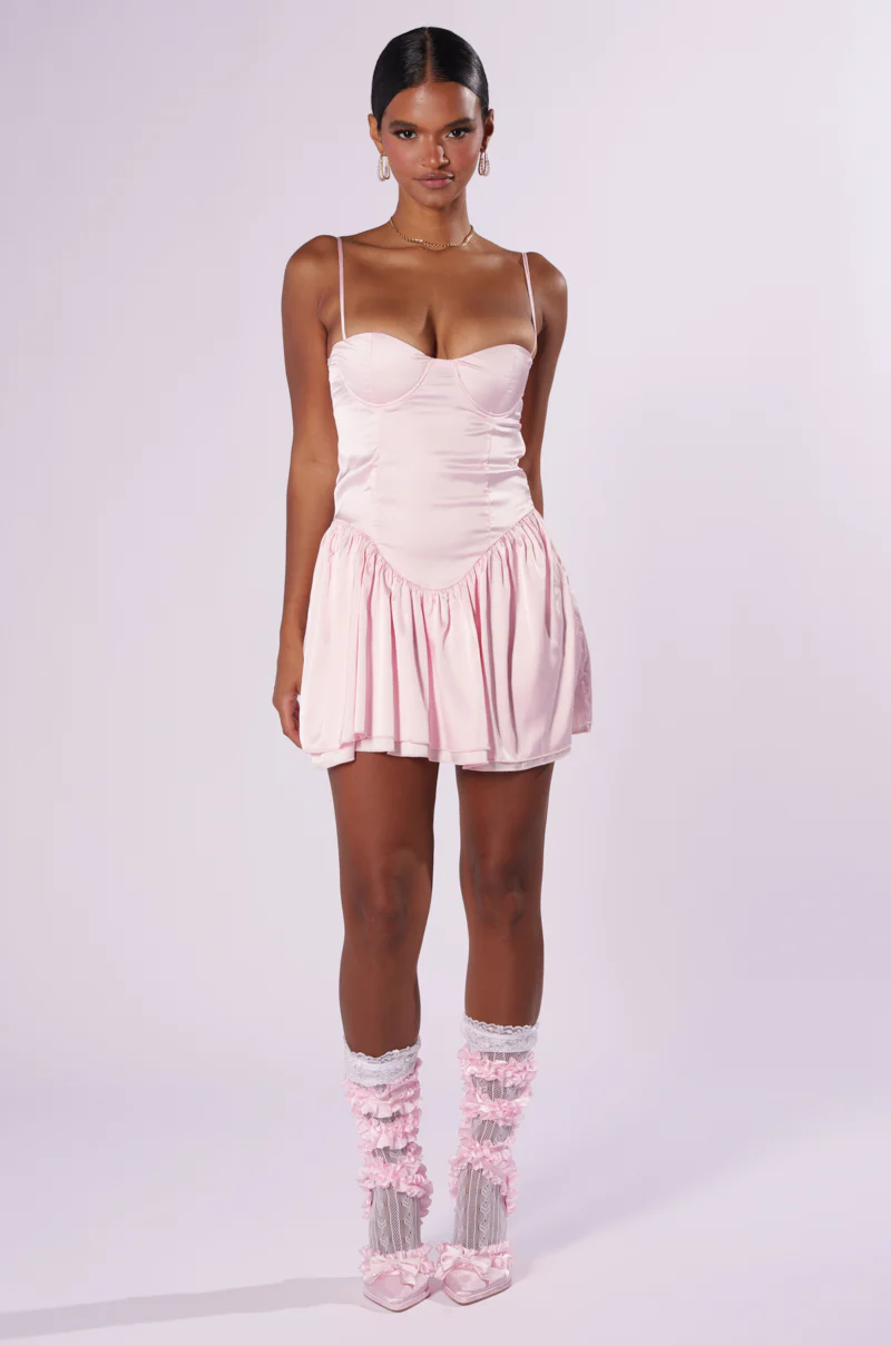 Felt Cute Satin Mini Dress