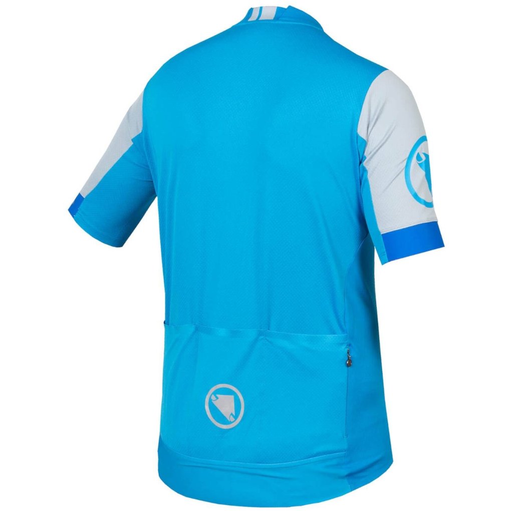 Endura FS260 Short Sleeve Jersey Men - relaxed fit - neon-blue