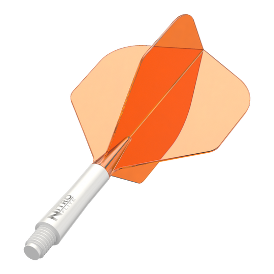 Red Dragon Nitroflite White Shaft Orange Flights No2