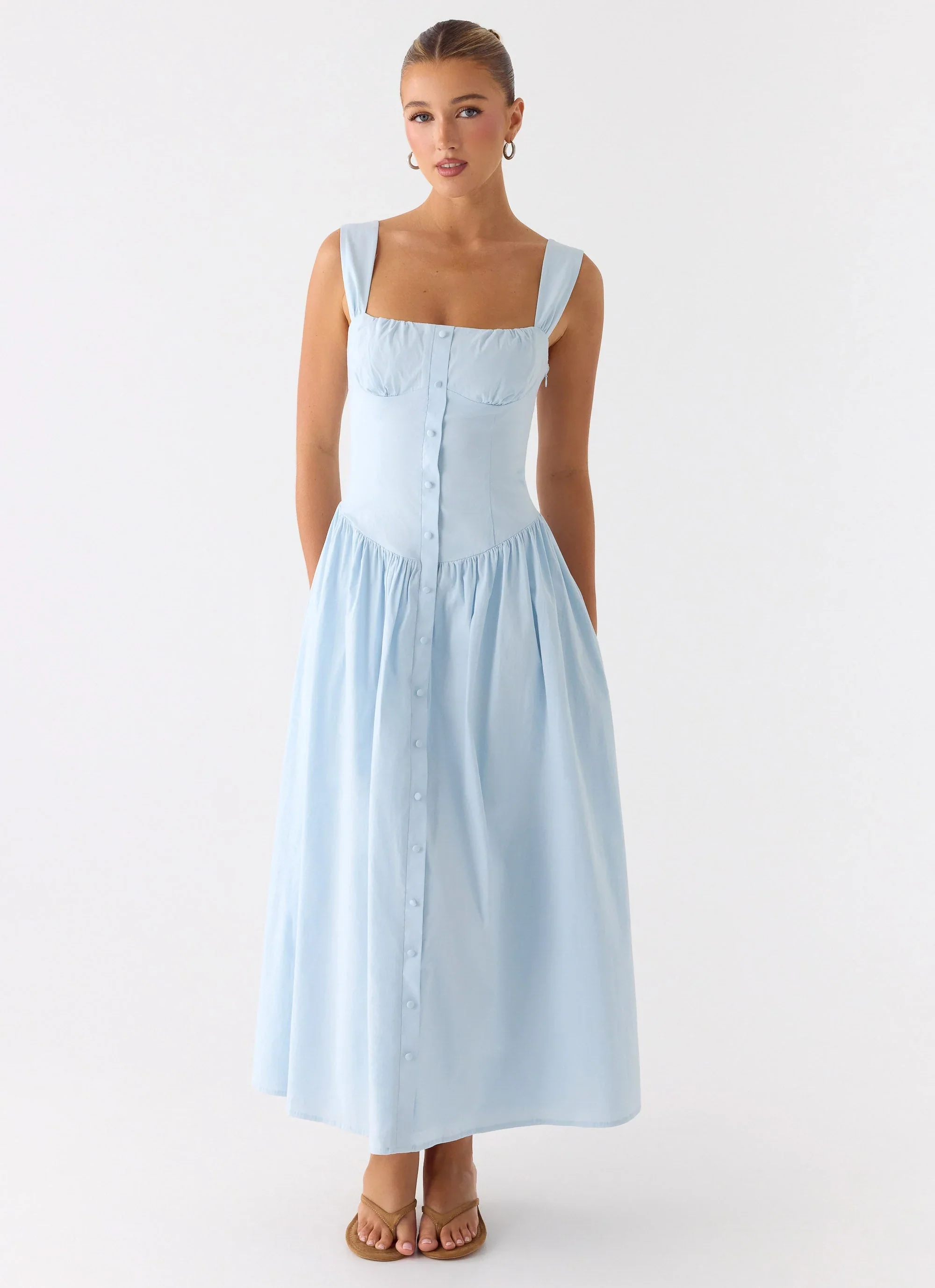 Emmalina Midi Dress - Blue