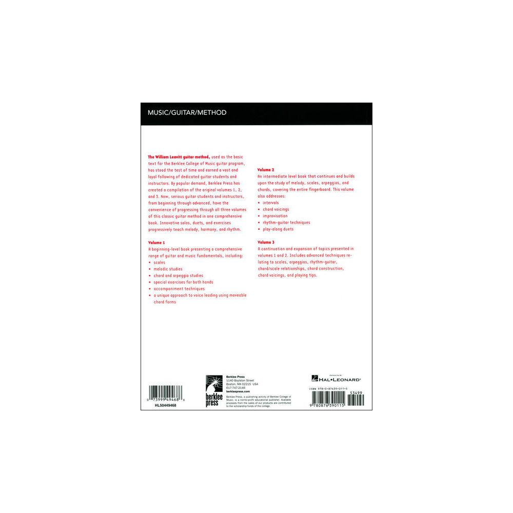 Berklee Press A Modern Method for Guitar – Thomann Ireland