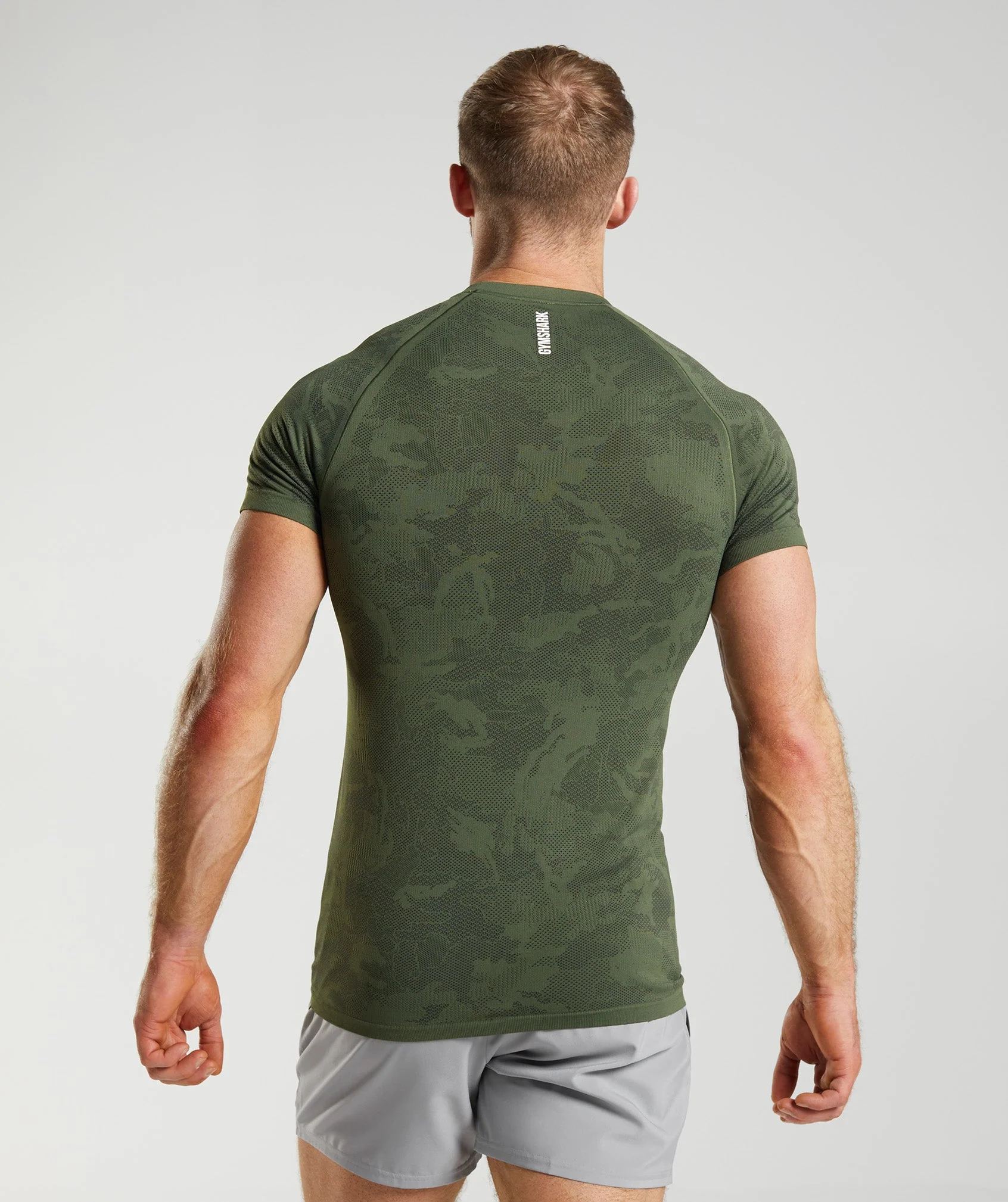 Geo Seamless T-Shirt Core Olive/Black
