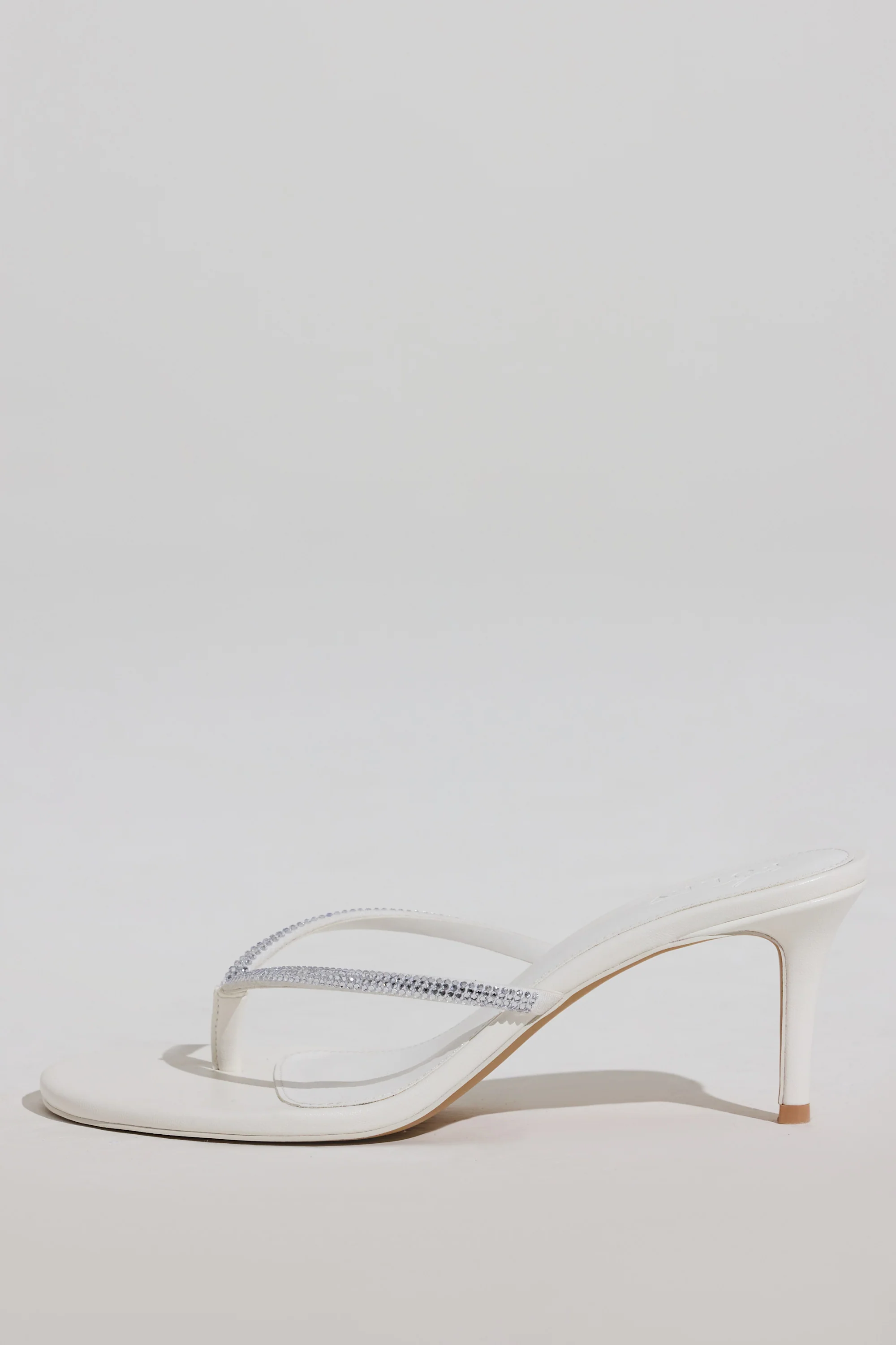 Heeled Sandal  in White