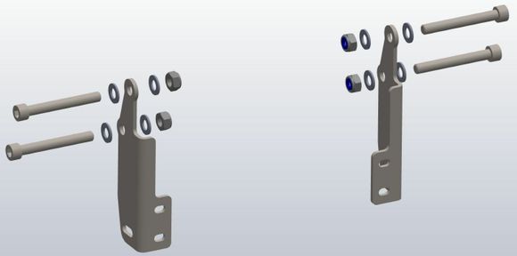 Touratech engine guard Mounting kit without crash bar - SilverRef: Trt01044A / 01-401-5152-0