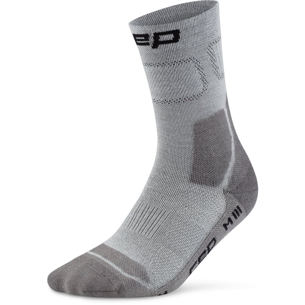 CEP Hiking Light Cushion Mid Cut Compression Socks Men - grey/dark grey