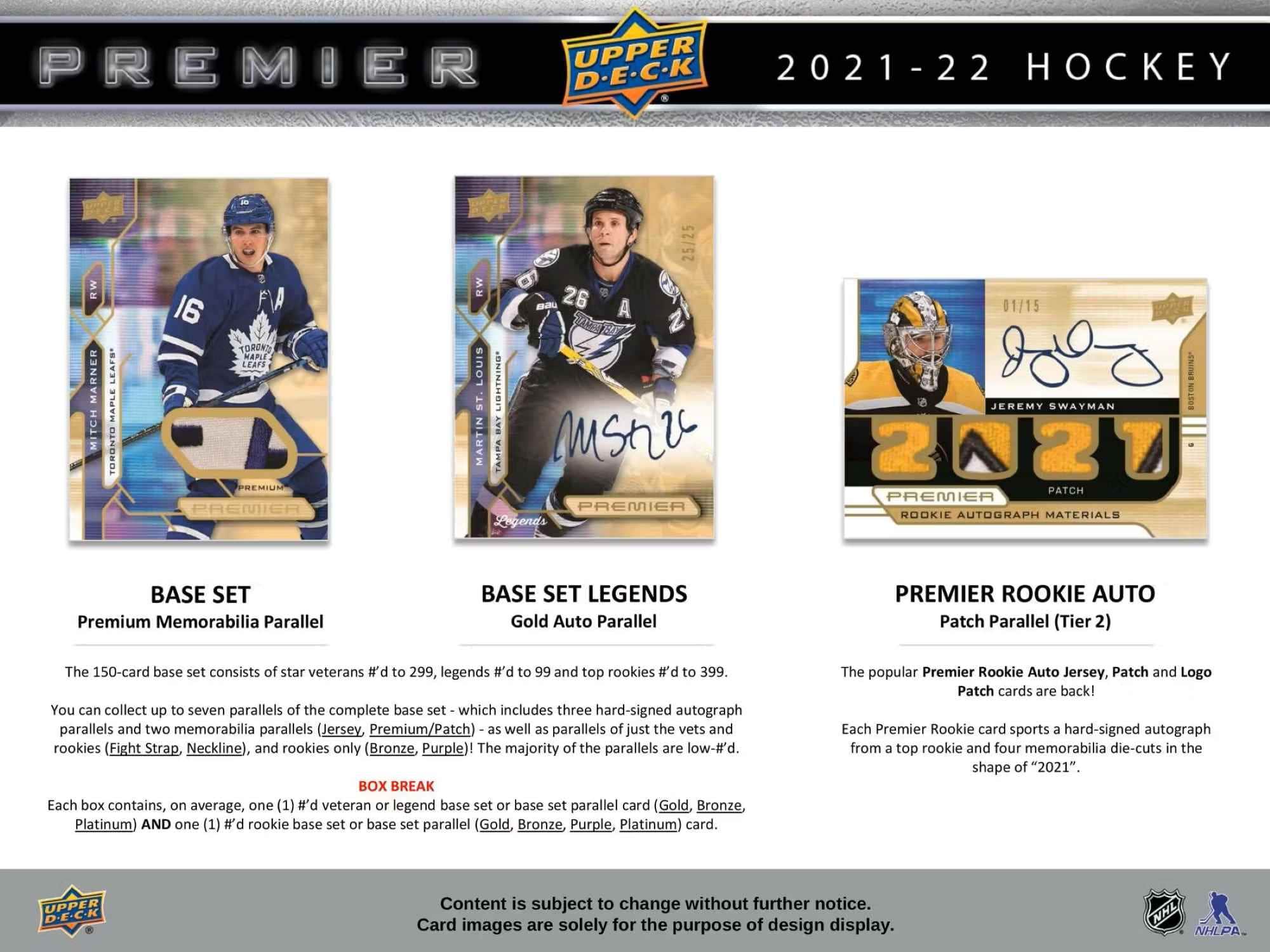 2021/22 Upper Deck Premier Hockey Hobby Box NHL