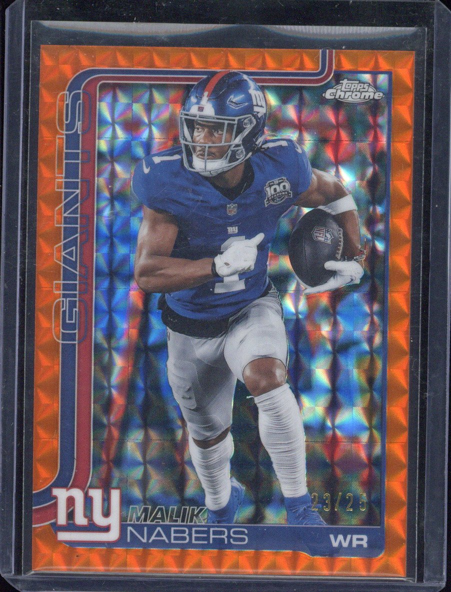 2025 Topps Chrome Malik Nabers Orange Geometric /25
