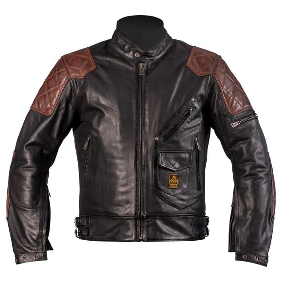 Moto Helstons Chuck Chuck Leather Buffalo And Cowhide - Black / BeigeRef: HS0785
