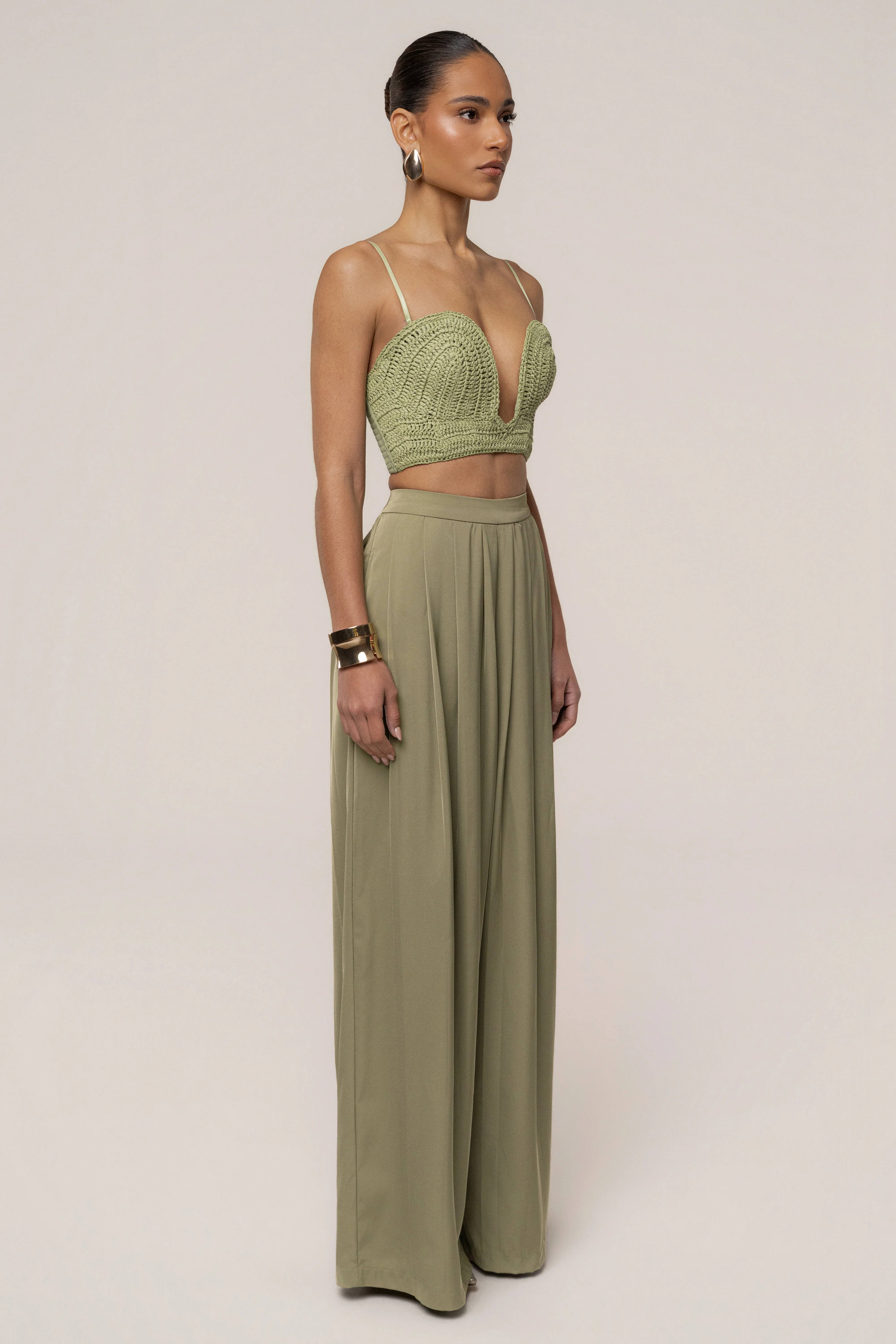 Moss Sail Away Texture Bustier