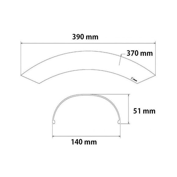 Rizoma Universal Front Fender 390 mm - GreyRef: RZ0374