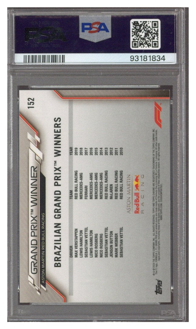 2020 Topps Chrome F1 Max Verstappen Sapphire Edition #152 PSA 10