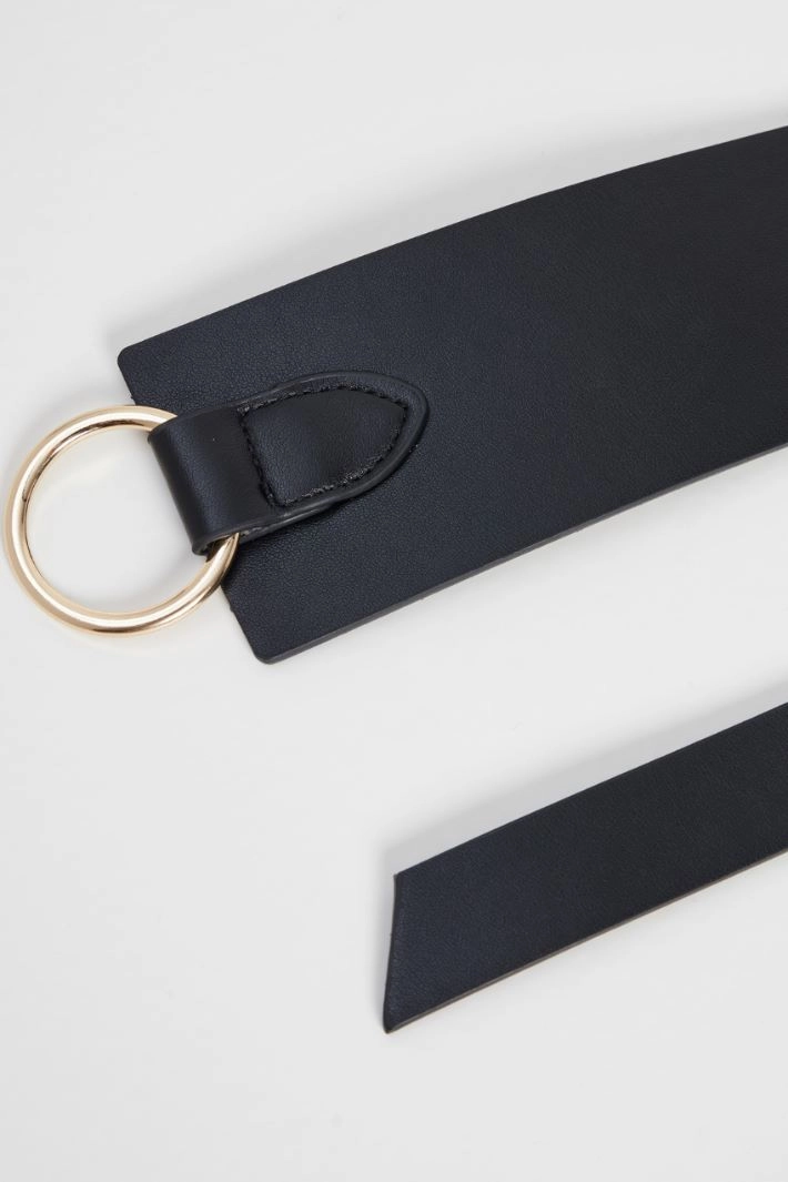 Shaped coated fabric belt - BLACK