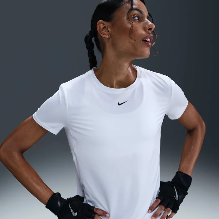 Nike One Classic Dri-FIT Short Sleeve Top Women - white/black IB9408-100