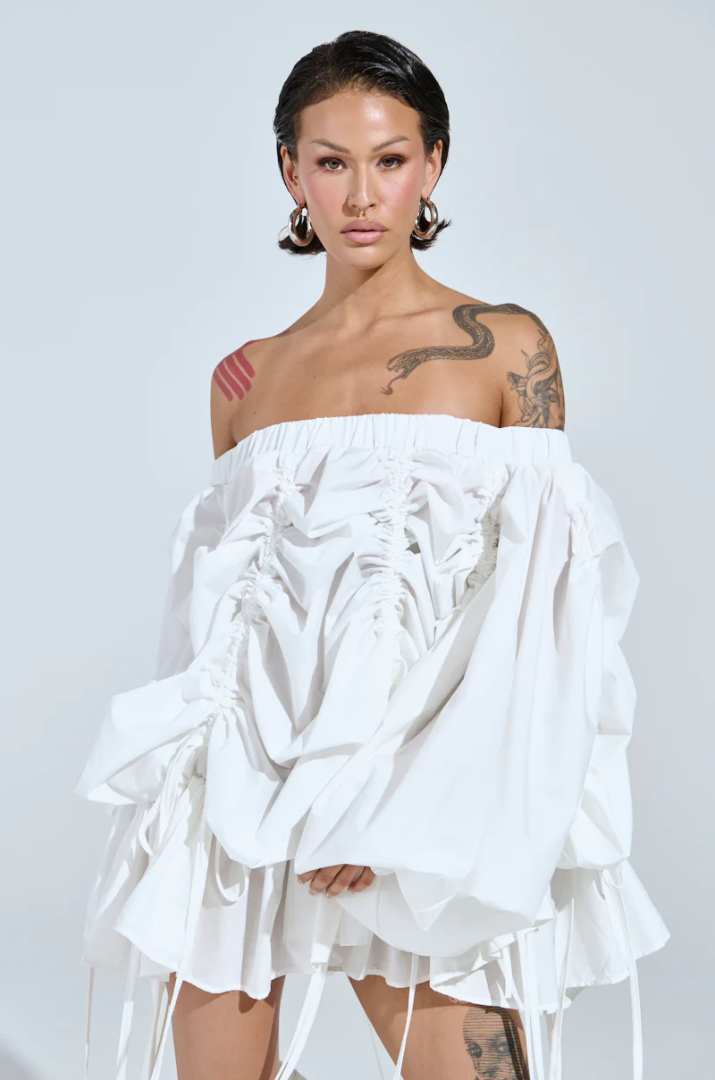 Free As Can Be Mini Dress In White