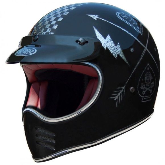 Premier MX - NX - CHROMED Full-Face Helmet - GreyRef: PE0222-C287
