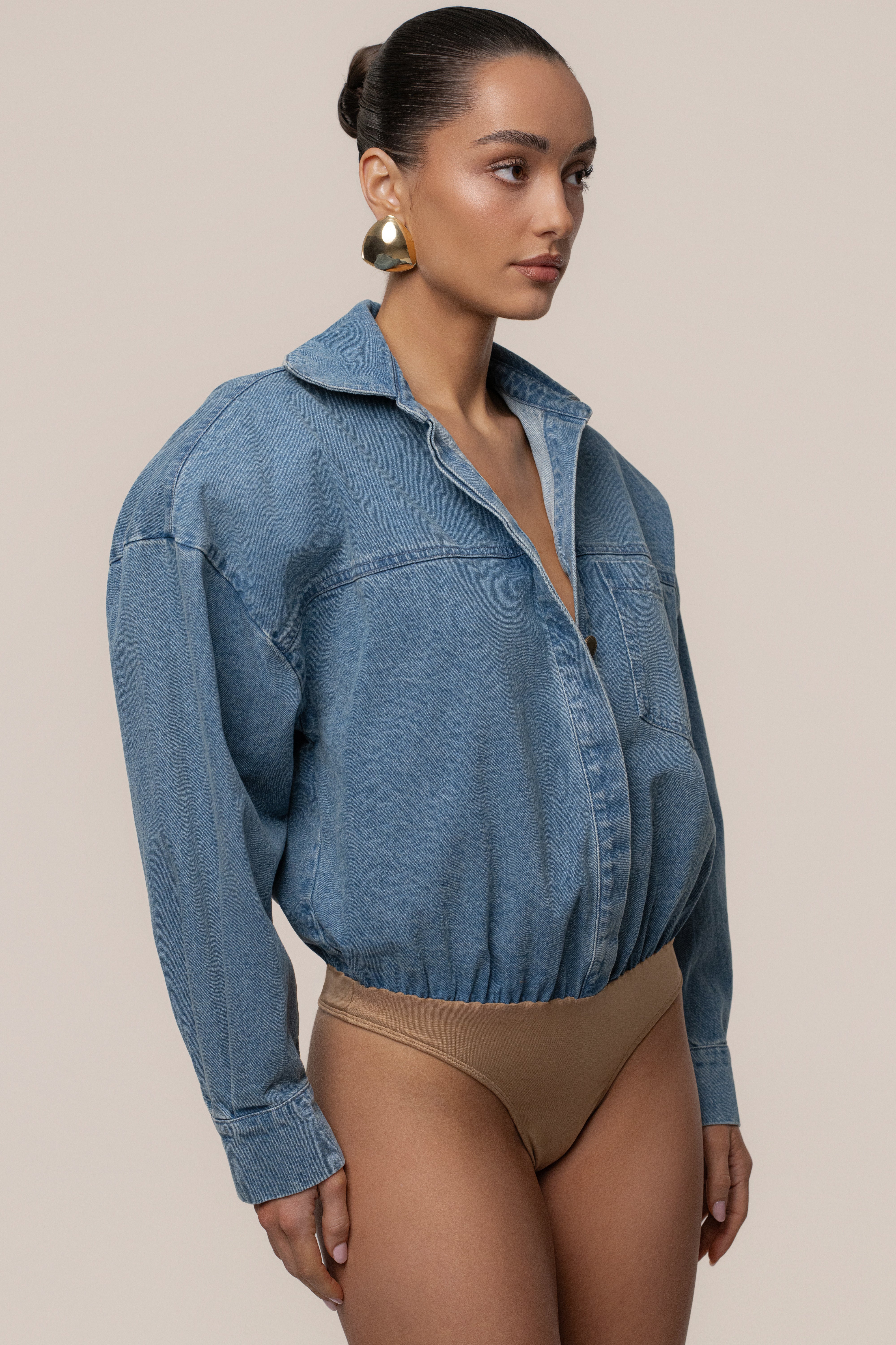 Denim Unstoppable Bodysuit