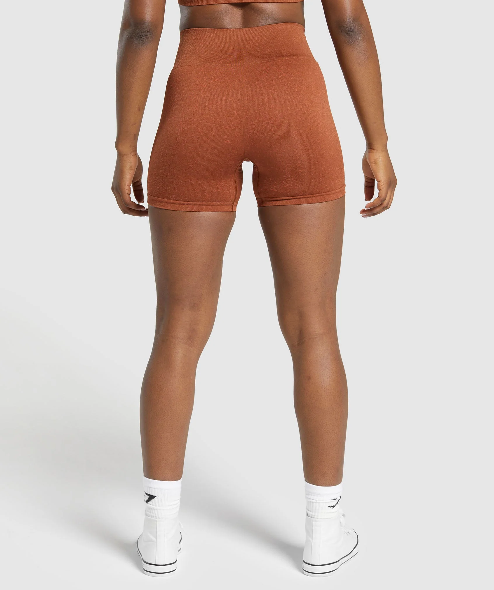 Adapt Fleck Seamless Shorts Copper Brown/Terracotta Orange