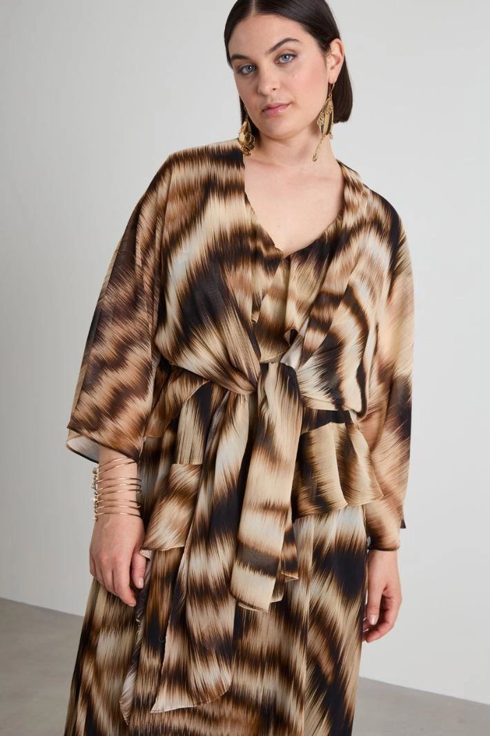 Georgette shrug - BROWN