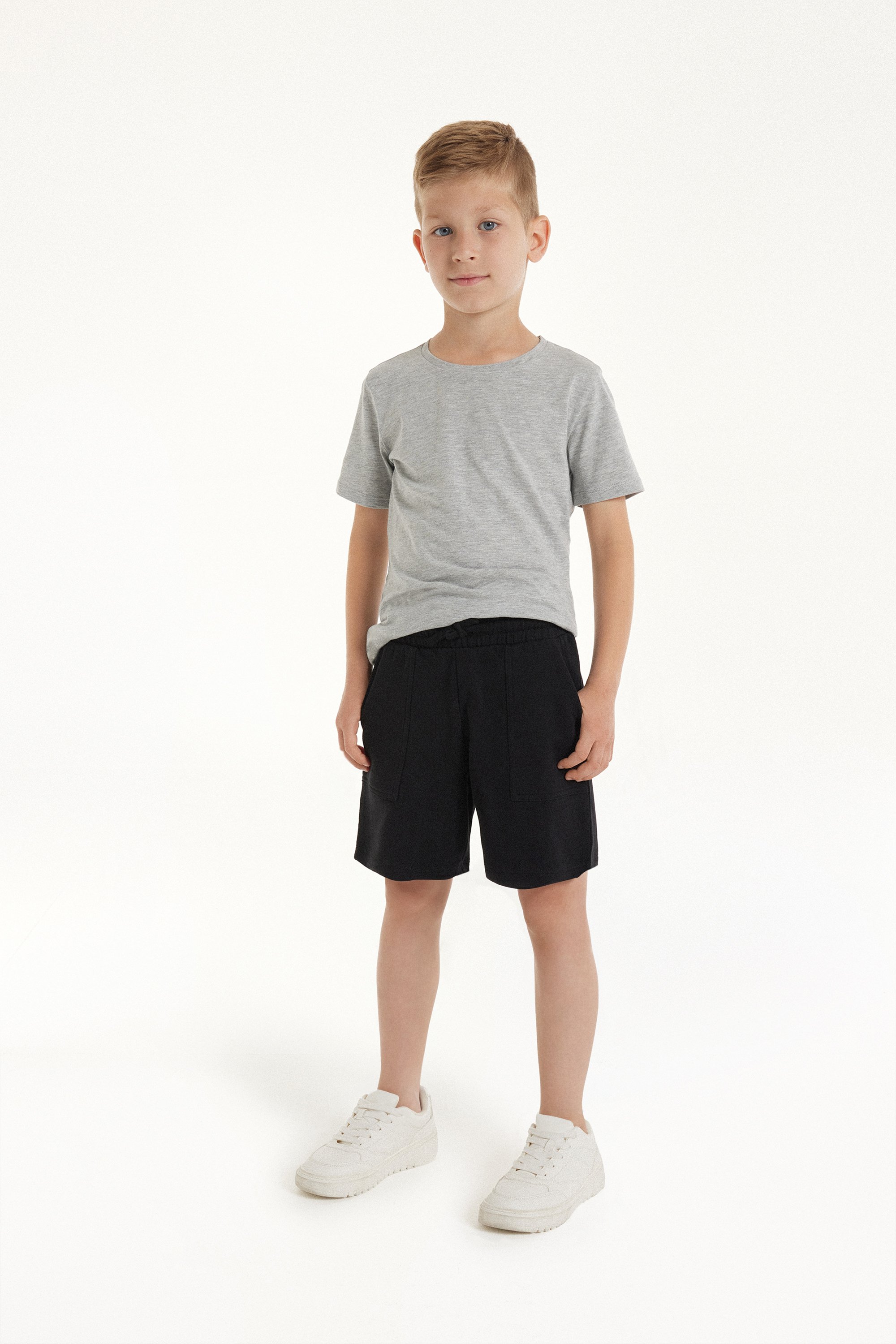 Boys’ Cotton Fleece Shorts with Pockets