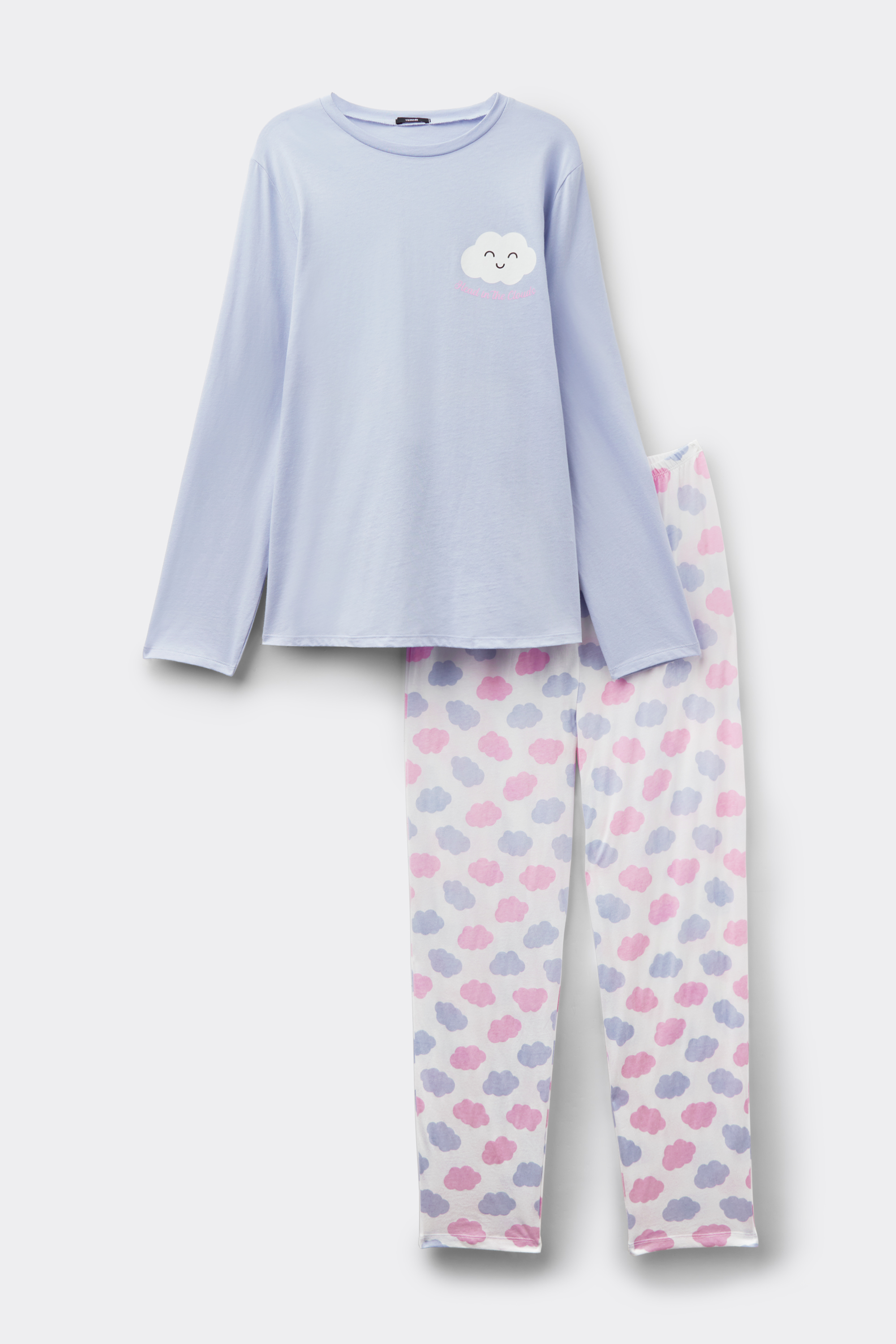 Cloud Print Cotton Long Pyjamas