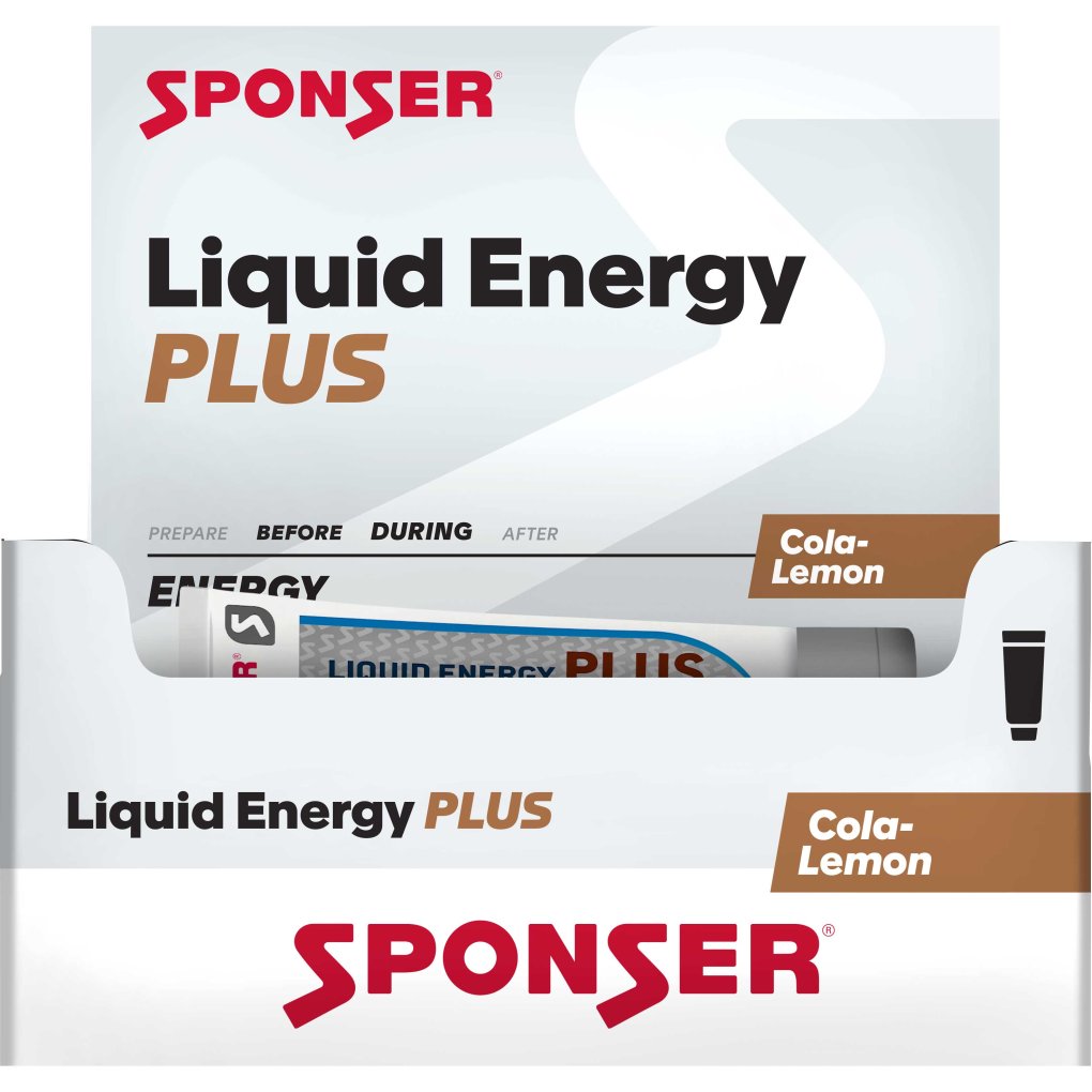 SPONSER Liquid Energy Plus - Carbohydrate Gel + Caffeine - Tube - 18x70g