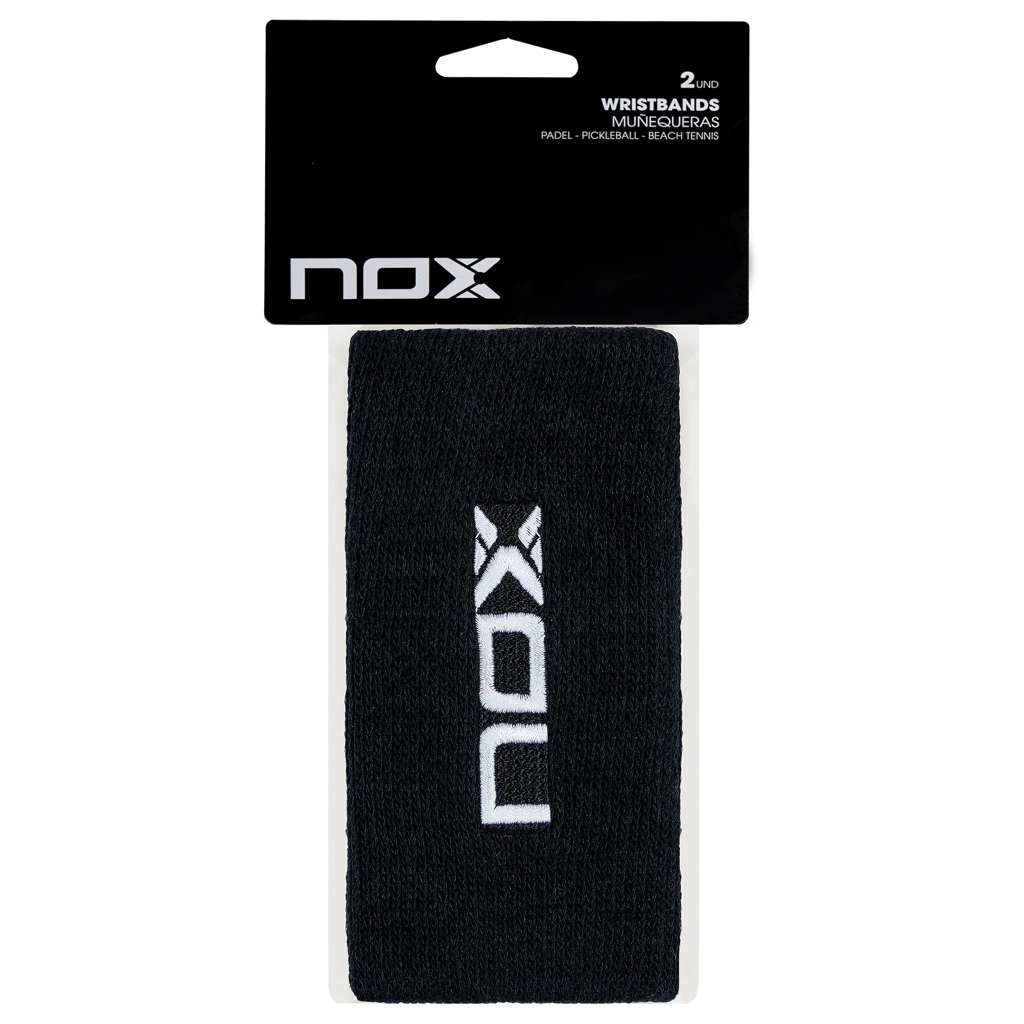 NOX long sport wristbands black/white