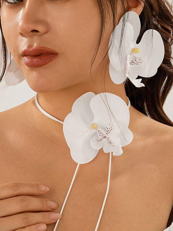 Flower Shape Drop Earrings