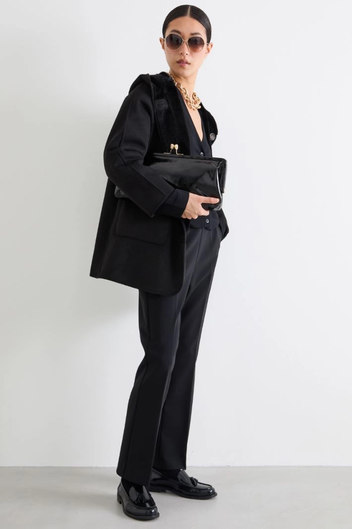 Sheepskin jacket - BLACK