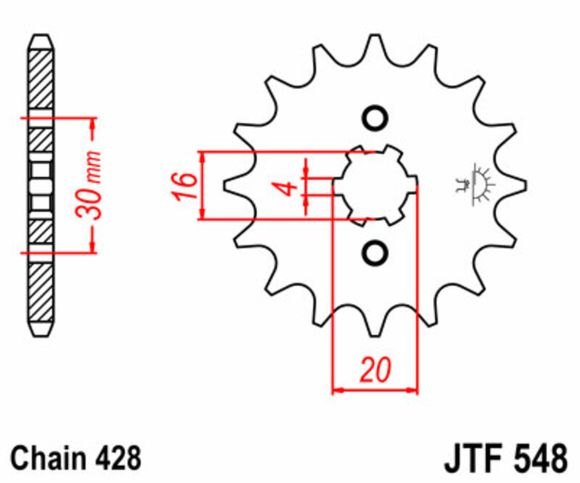 JT. Standard steel 548 - 428Ref: Jtc00406A / 1077429001