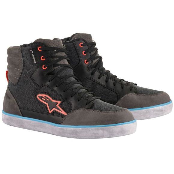 Alpinestars J-6 Motorcycle Riding Shoes WATERPROOF CANVAS - Black / BlueRef: AP11986