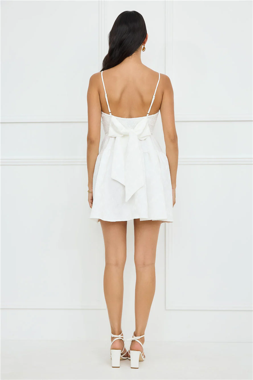 Softly Stunning Mini Dress White