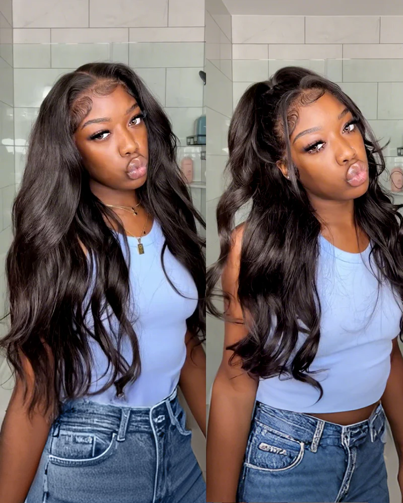 $300 = 2 WIGS | 18inch 13x6 Three-Go? Glueless Body Wave Plus 12inch 6x5 Glueless Pre-cut Lace Loose Wave Bob Wig