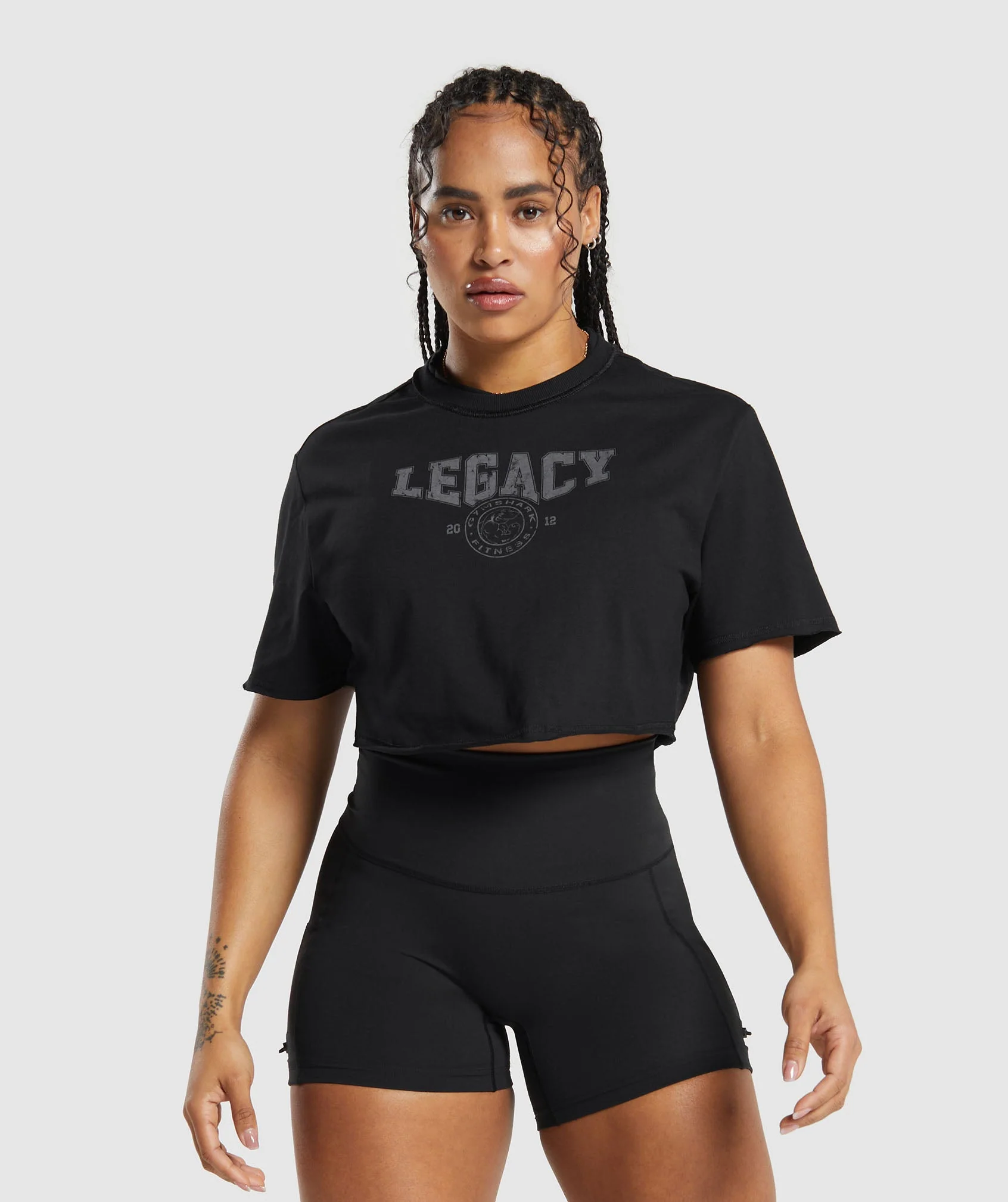 Legacy Graphic Crop Top Black