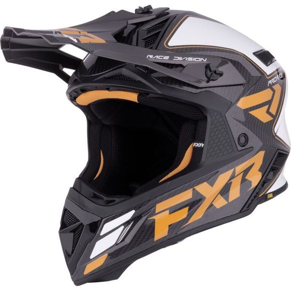 Casque cross FXR HELIUM CARBON 2026 - Jaune / BlancRef : FXR1755