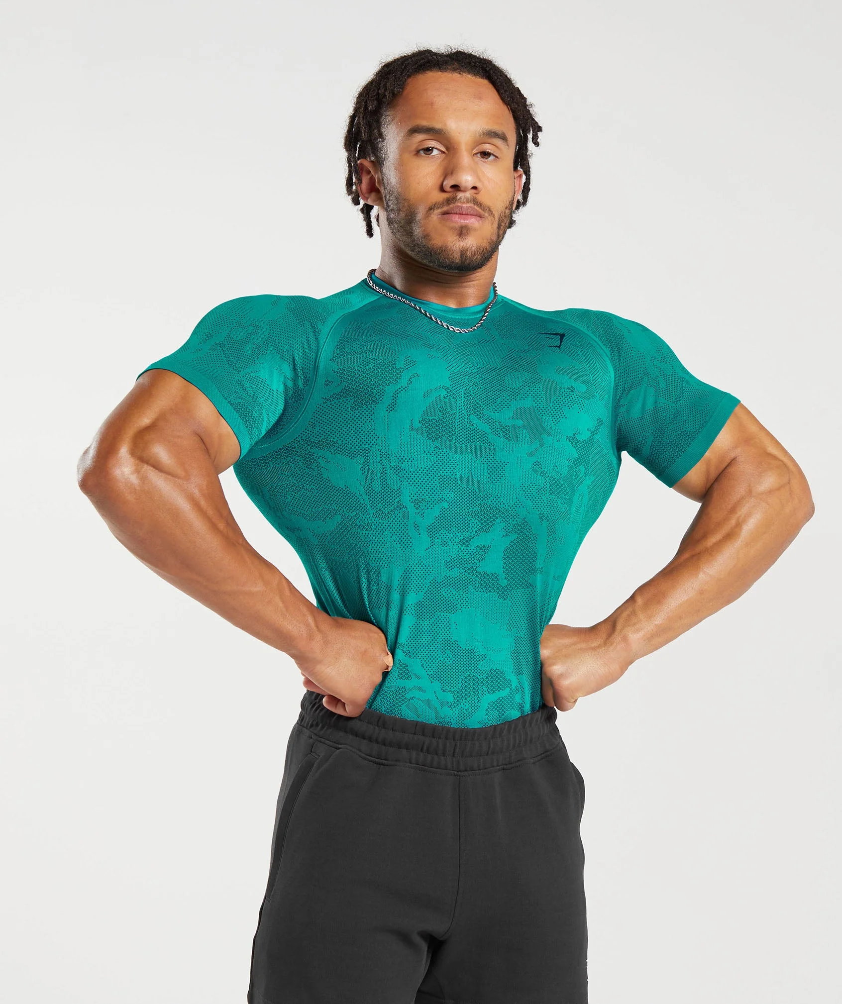 Geo Seamless T-Shirt Seafoam Blue/Darkest Teal