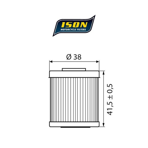 Ison 207 ELEMENT Oil Filter Original TypeRef: ISON 207